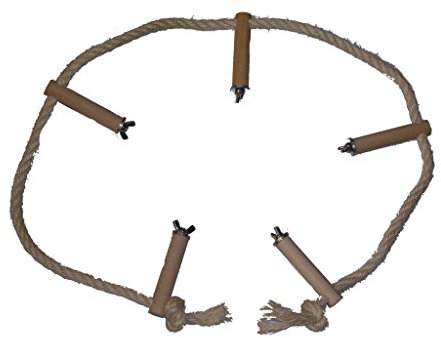 pipano Sitzseil 100-350 cm Sisal 12 mm für Vogelkäfig, Kletterseil, Nymphensittich, Wellensittich, PS5212 (300 cm)