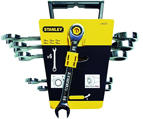 Stanley 4-89-907 - Juego de 6 llaves combinadas de carraca