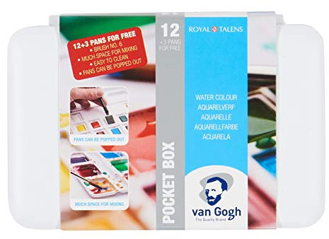 Van Gogh Aquarellfarben im Taschenformat 12 + 3