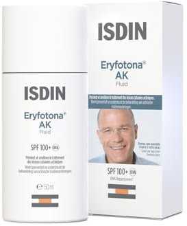 ISDIN Eryfotona AK-NMSC Crème Solaire SPF 100+ (50 ml) | Traitement Préventif et Protecteur Associé à la Kératose Actinique (AK) | Texture Fluide Fusion