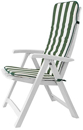 Morbidissimi Cuscino Copri Sedia Sdraio da Giardino 45x120 cm Righe MOD. Relax P519 Verde