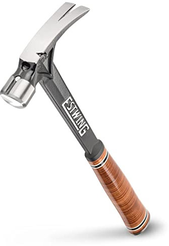 Estwing E15S 15oz Ultra Framing Hammer, Smooth Face, Leather Grip