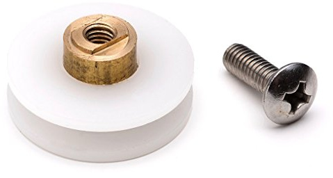 ShowerPart V-Grooved Shower Door Rollers/Wheels/Runners L041-V, Diameter 23mm, Wheel Thickness 6.5mm, Stainless Steel, Shower Door Replacement Parts, 4X