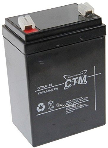 Akku CTM 2.6-12 passend für Waeco PowerVac PV100 Verstärkersystem VT 410 bgl ES2.6-12 NT12-2.6 6FM