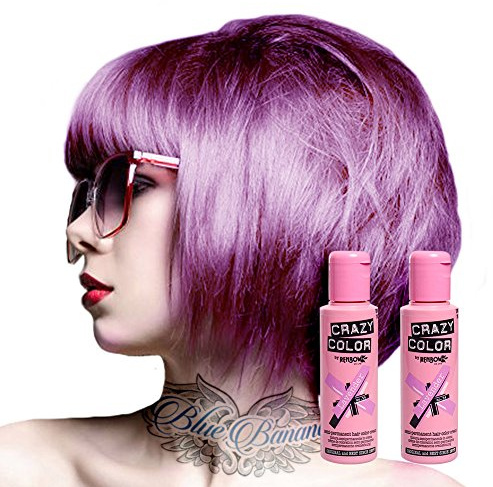 Crazy Color Semi-permanent hårfärg, lavendel (lavendel), 2 x 100 ml