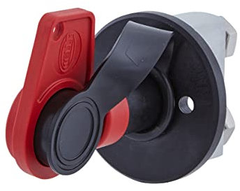 HELLA 6EK 002 843-131 Hauptschalter, Batterie - Drehbetätigung - 24V - geschraubt - Schließer - rund - Messing