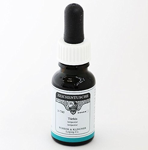 Rohrer & Klingner Zeichentusche Türkis 12 ml