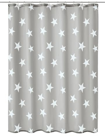 Kleine Wolke Duschvorhang Nova, 180x200 cm, Grau