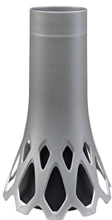 Plastia Vase funéraire en Roseta 1 L avec Socle Poids, Argent