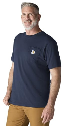 Carhartt Men's Iconic K87 Pocket T-Shirt, Navy, XX-Large