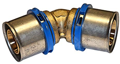 EasyPRESS Pressfitting Winkel 45° DVGW für Mehrschichtverbundrohr u. PE-RT (Pressprofil: TH - Kontur) Winkel 45° in (32 mm)