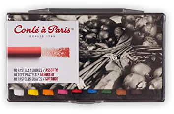 Conté à Paris Pastelli morbidi, colori assortiti, confezione da 10