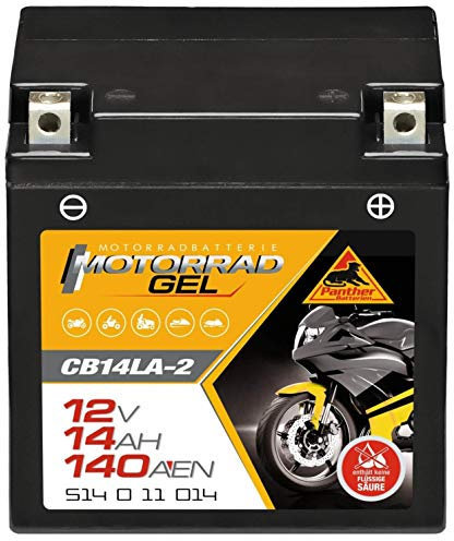 Panther GEL Batterie 12V 12Ah 140A YB14L-A2 Motorradbatterie 51411 Quad CB14L-A2