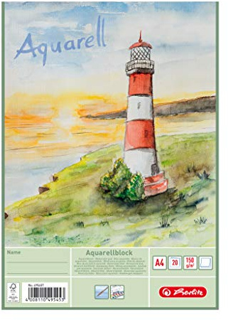 Herlitz Malblock A4 20 Bl 00495457. Aquarellblock 4er Pack