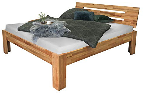 Betten-ABC Bubema-Solo Kernbuche-Bett massiv Natur, Bio-geölt, Größe 100 x 200 cm