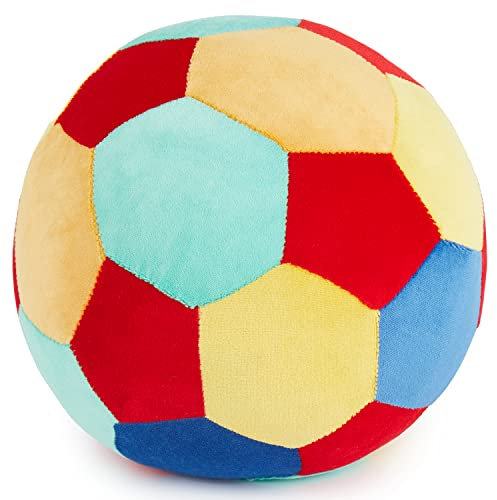 Bieco Softball Baby Rassel | Ø 25 cm | Stoffball mit Rassel | Plüschball | Greifball für Babys | Rasselball zum Greifen