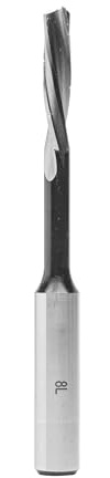 ENT 45241 Langlochbohrer gewundene Ausführung linksdrehend WS, Durchmesser (D) 8 mm, NL 40 mm, GL 130 mm, links, S 13 mm