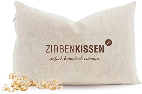 Zirben Familie Natur-Dekokissen 30x20cm • Zierkissen gefüllt mit natürlichen ZirbenFlocken