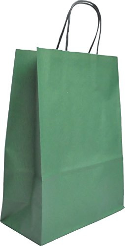 Papier-Tragetaschen TOPTWIST 24x11x31cm grün - 50 Stück