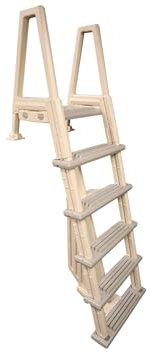Confer Plastics 6000X Heavy Duty Above Ground in-Pool Swimming Ladder for Decks Adjustable from 42IN to 56IN HIGH