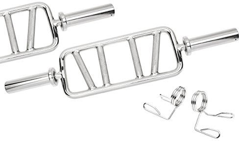 Profi Olympia Trizep-Hantelstange Chrom inkl. Federverschlüssen 50/51 mm