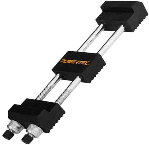 POWERTEC Soporte de piedra de afilar, soporte ajustable para afilador de cuchillos de 5-1/2 a 9 pulgadas, base de goma antideslizante para piedra de afilar, piedra húmeda, piedras de diamante, piedras