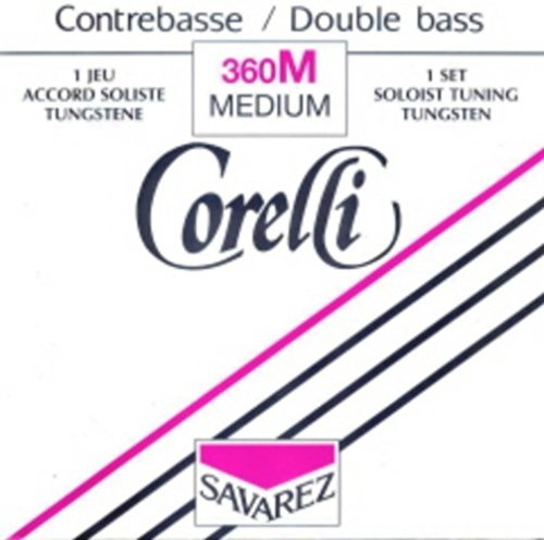 CUERDAS CONTRABAJO - Salvarez (Corelli 360/M) (Juego Completo/Tungsteno/Solista) Medium Bass 4/4