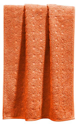 Möve Handtuch Quadretti Walk-Frottier orange Größe 50x100 cm