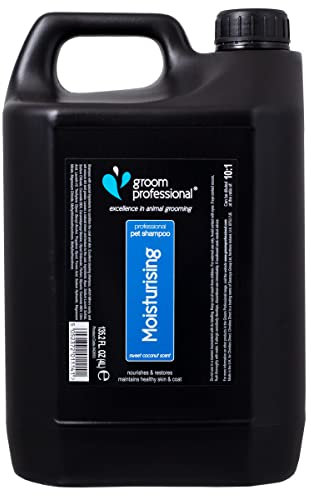 GROOM PROFESSIONAL Coconut Moisturising Hundeshampoo Sensitiv - Beruhigendes Hundeshampoo für Juckende Haut - Empfindliches Shampoo für Hunde - Pflegt & Stellt das Fell Wieder Her, 4 Liter