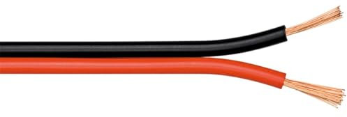 Goobay 67731 Câble de Haut-Parleur Rouge/Noir CCA, 50 m Longueur de Câble