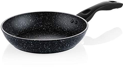 Westinghouse Non Stick Frying Pan - Ø 24 cm Fry Pan for Induction Gas Electric & Ceramic Hob - Black Marble