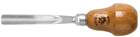 KIRSCHEN Werkzeuge 5640006 | Kerbschnitzbeitel mit Birnenheft Stich 39, gebogen & V-förmig - 6mm