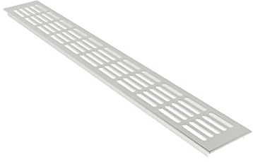 Aluminium Lüftungsgitter Stegblech Lüftungssieb Silber eloxiert 80x600mm
