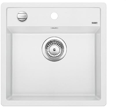 BLANCO DALAGO 5 – Lavello da cucina dal design moderno per basi di sottolavello da 50 cm – Gamma SILGRANIT, in pietra – Bianco – 518524