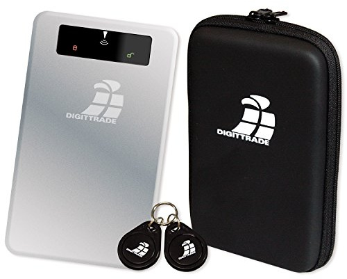 DIGITTRADE RS256 RFID Portable externe Festplatte 2TB (6,4cm (2,5 Zoll), 5400 rpm, 32MB Cache, USB 3.0) verschlüsselt Anti-Shock Alu-Gehäuse silber
