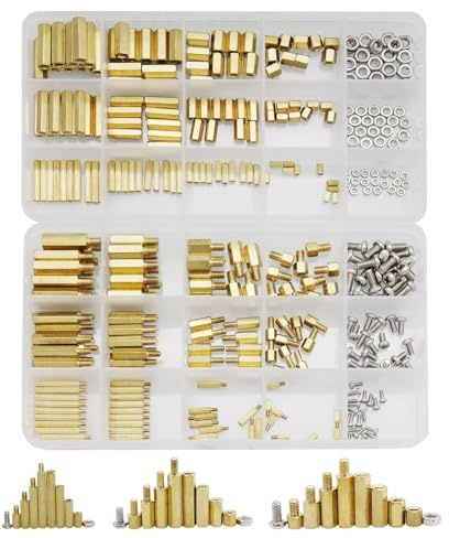 360Pcs M2 M3 M4 Standoff Messing Sechskant Spacer Schrauben Abstandshalter Nuss Sortiment Kit