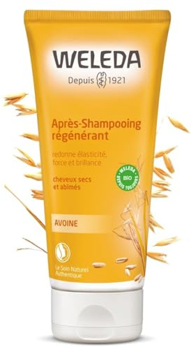 WELEDA - Après shampooing regénérant à l'Avoine - Redonne élasticité, force et brillance - Pour les cheveux secs et abîmés - NATRUE* - Vegan*** - 200 ml