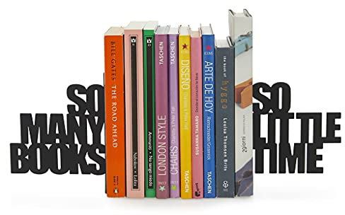 Balvi - So Many! Schwarze Buchstützte aus Metall. Originelles Design. 2-teilig.