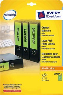 Avery Zweckform OrdnerrückenEtiketten grün gn