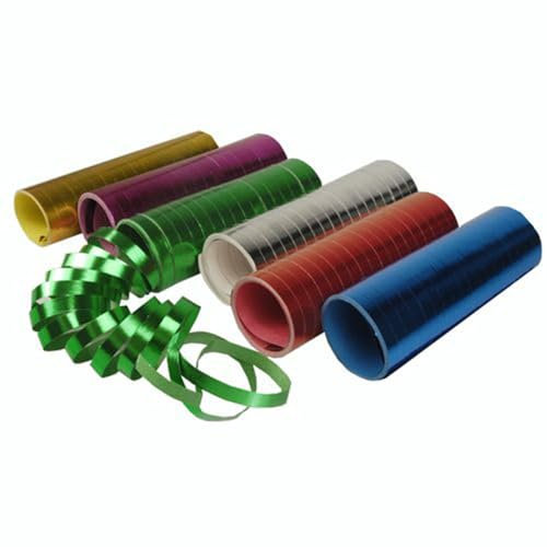 PAPSTAR Luftschlangen 4 m farbig Sortiert Metallic (82107)