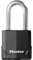 Master Lock M515EURDLH Candado Seguridad Llaves Acero Laminado y Antióxido Exterior, Arco Largo + Estanco + Contra la corrosión, Adecuado para Portales, Garages, Sótanos