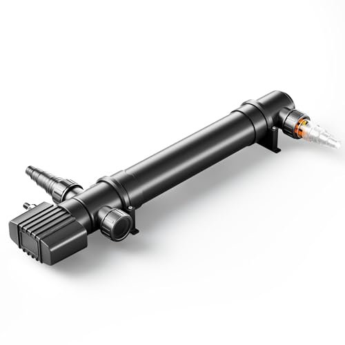 SunSun CUV-155 Teichklärer 5000 l/h / 55 W UVC, Vorklärgerät für Teichfilter & Teichpumpe, Wasserklärer mit UV-Lampe, Lichtfilter zur Algenbekämpfung