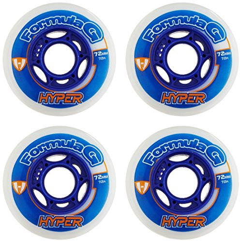 HYPER - Indoor Inliner Rollen Formula G Era für Skates I stabile Felgen I PU-Mischung I Indoorrollen I ideal für Rollhockey I soft Grip I für alle gängigen Inliner-Marken geeignet I 4er-Pack