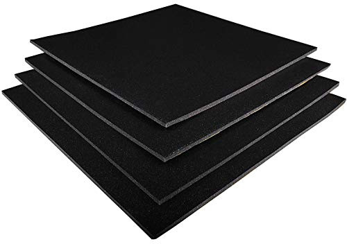 Akustik Schaumstoff mit Folie SELBSTKLEBEND !!! 50x50x1cm 4 Stück selbstverlöschend P154
