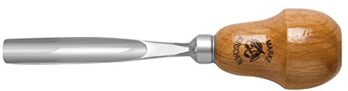 KIRSCHEN Werkzeuge 5615010 | Kerbschnitzbeitel mit Birnenheft Stich 6, gebogen & flacher Höhlung - 10mm