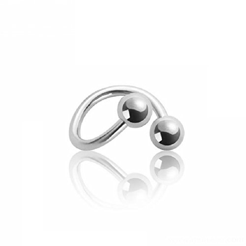 eeddoo Piercing-Spirale Silber Titan