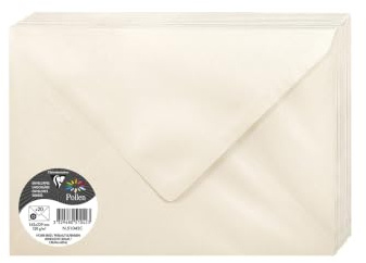 Clairefontaine 51042C 20 Umschläge Pollen C5 120g Elfenbein