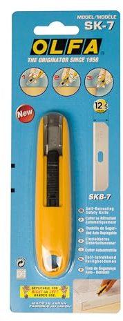 Olfa SK-7 – Taglierino di sicurezza con lama trapezoidale di 12,5 mm