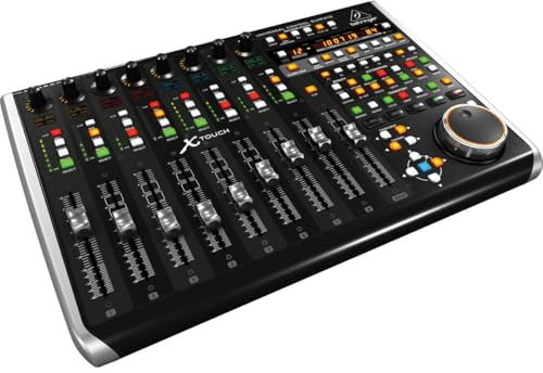 Behringer X-TOUCH Universal Control Surface with 9 Touch-Sensitive Motor Faders, LCD Scribble Strips and Ethernet/USB/MIDI Interface