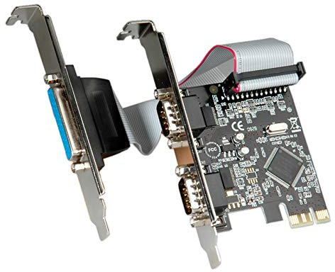 VALUE PCI-Express-Karte, 2X Seriell RS232, D-Sub 9, 1x Parallel EPP/ECP